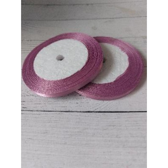 Лента атласная однотонная 0,6 см*25 ярдов цв. лиловый 127, цена за катушку